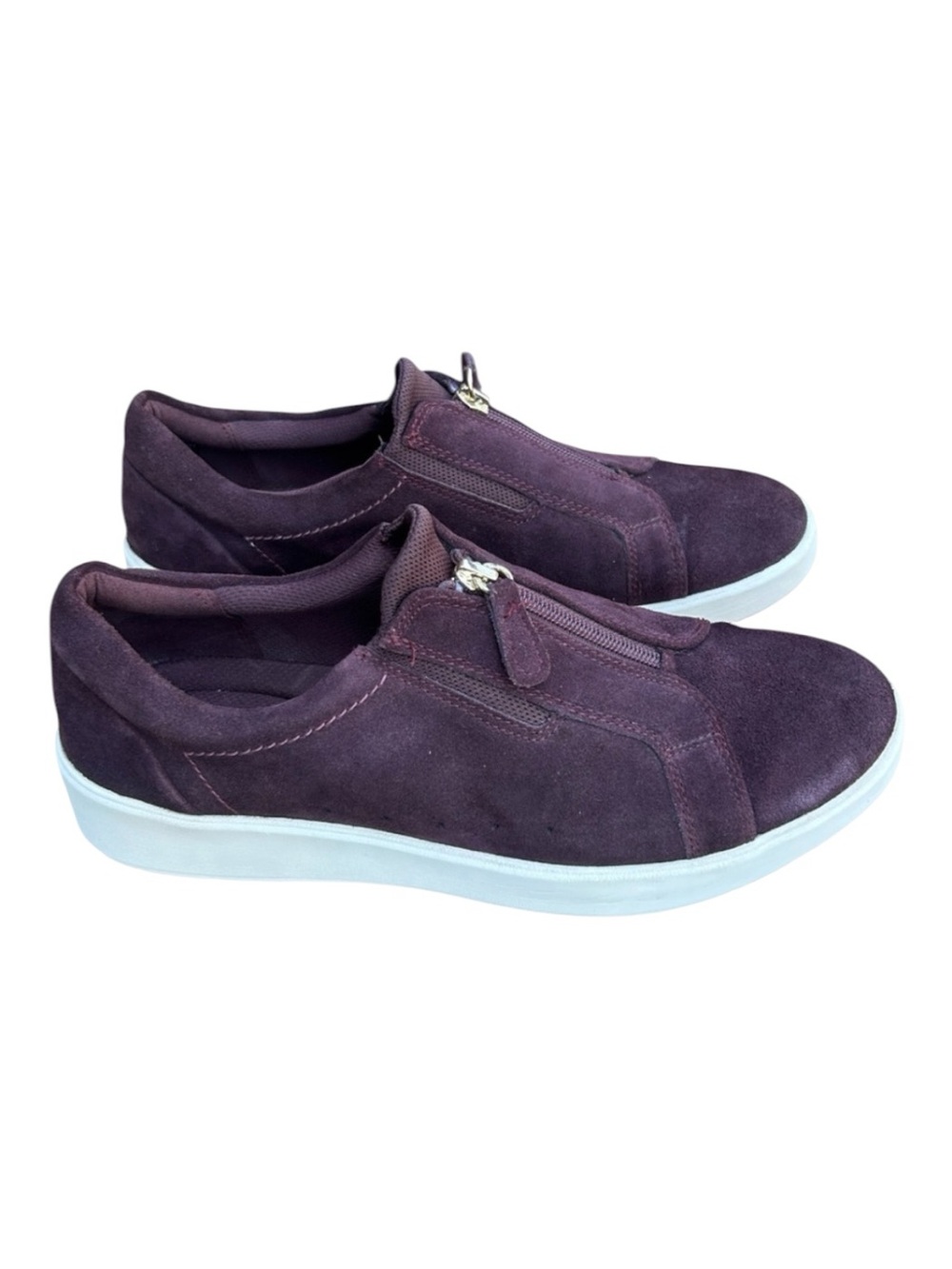 Clarks Layton Rae Burgundy Suede Sneakers Women’s Size 11